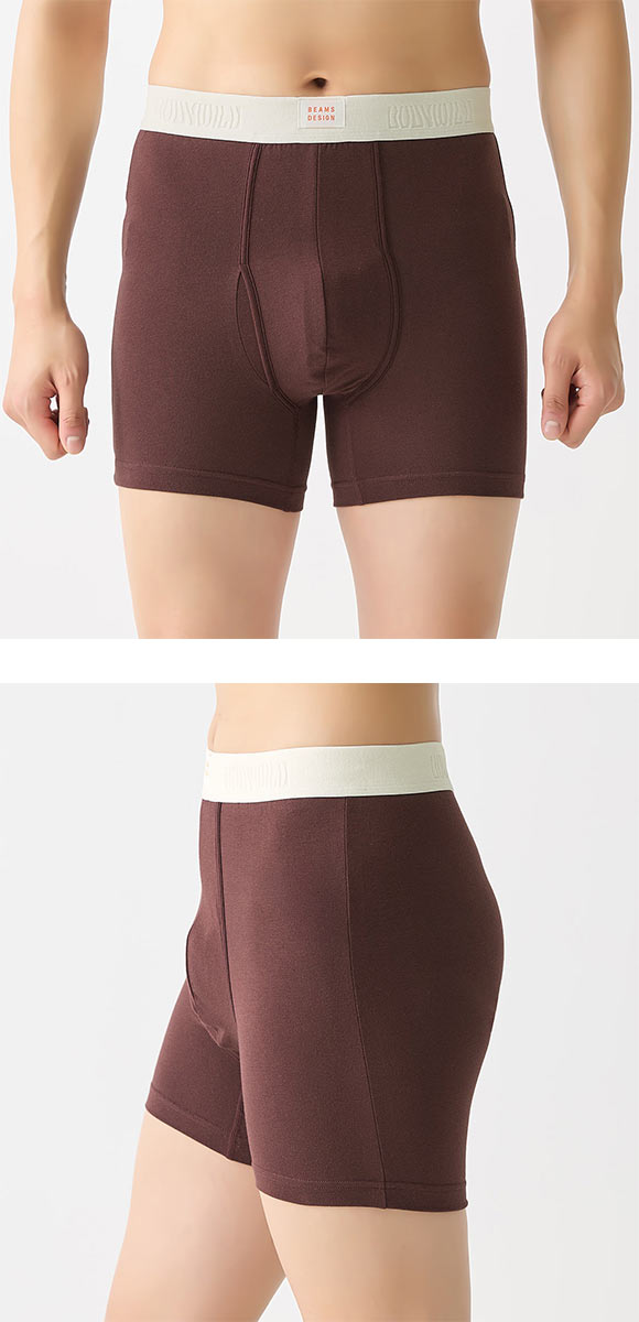 グンゼ ボディワイルド ビームス オーガニックコットン混 ボクサーパンツ メンズ GUNZE BODY WILD by BEAMS DESIGN BORDER