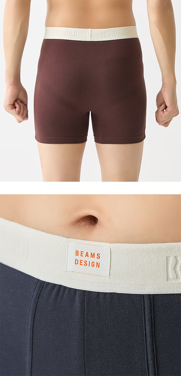 グンゼ ボディワイルド ビームス オーガニックコットン混 ボクサーパンツ メンズ GUNZE BODY WILD by BEAMS DESIGN BORDER