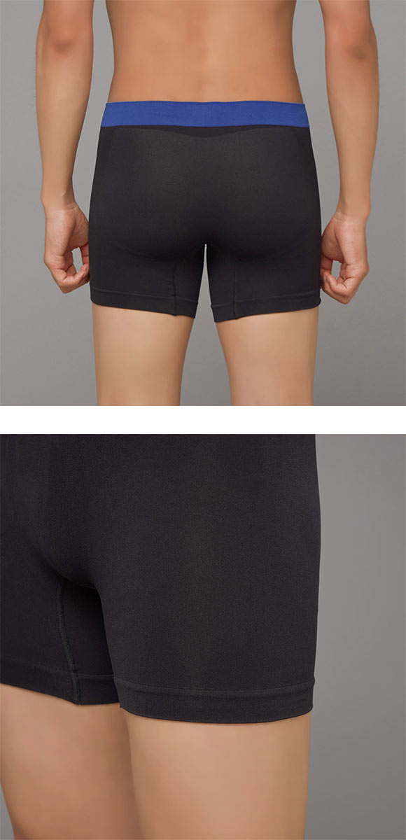 グンゼ BODY WILD e-BOXER セミロング ボクサーパンツ メンズ 立体成型 腰ゴムカラー切替 前とじ GUNZE ボディワイルド