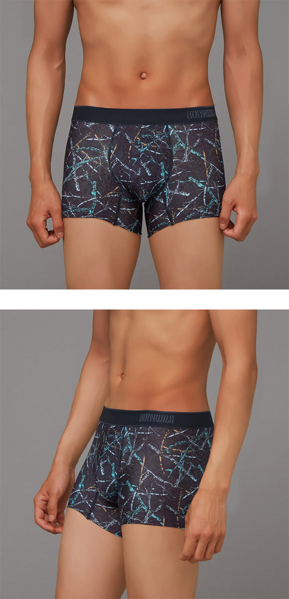 グンゼ BODY WILD EZX トゥイッグカモ柄 カットオフ ボクサーパンツ メンズ 前とじ GUNZE ボディワイルド イージーエックス