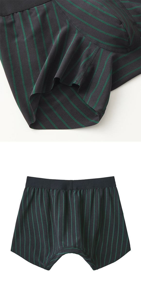 グンゼ BODY WILD BLACK DESIGN ストライプ柄 カットオフ ボクサーパンツ メンズ 日本製  GUNZE ボディワイルド