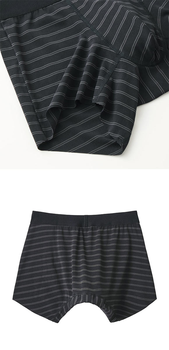 グンゼ BODY WILD BLACK DESIGN ボーダー柄 カットオフ ボクサーパンツ メンズ 日本製  GUNZE ボディワイルド