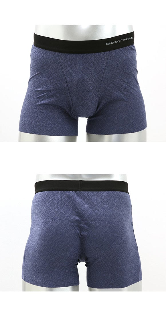 グンゼ GUNZE ボディワイルド BODY WILD ジェンダーニュートラル ラッセルレース セミロング ボクサーパンツ メンズ レディース 前とじ