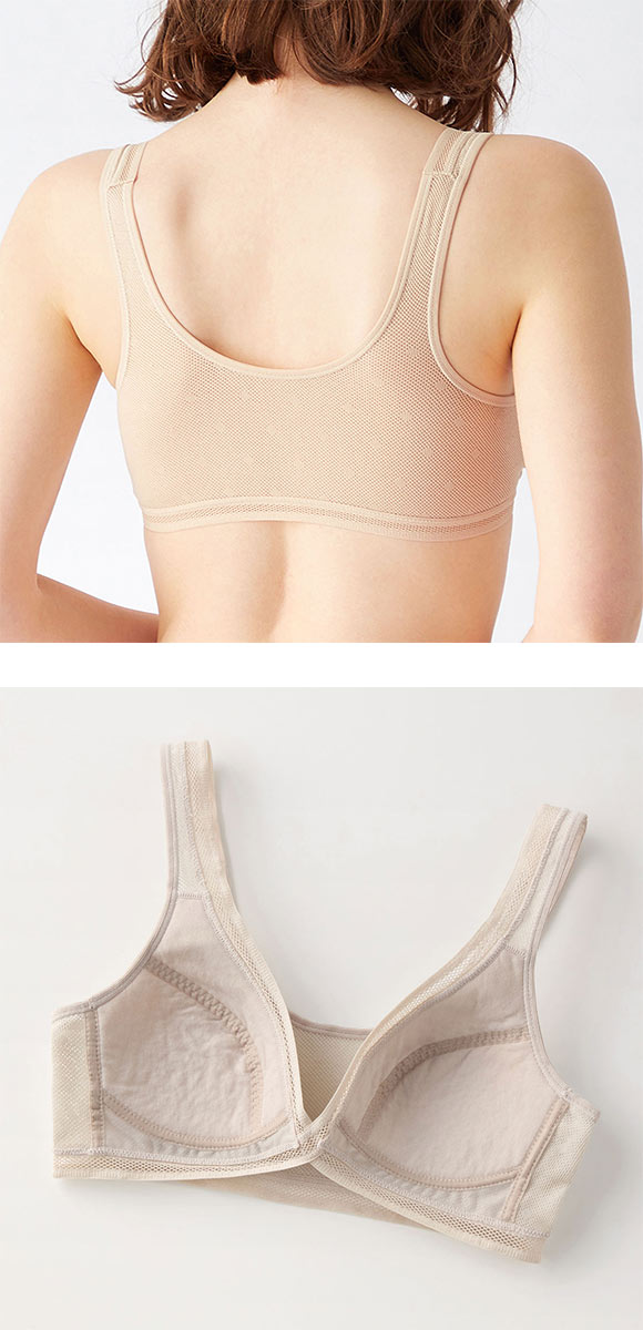 グンゼ COOLMAGIC 抜群の通気性。 ノンワイヤー ブラジャー レディース GUNZE ひびきにくい