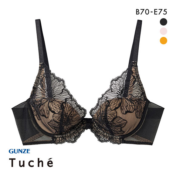 グンゼ GUNZE トゥシェ Tuche more more sheer BRA 盛らない派の透明感ブラ ブラジャー レディース 単品