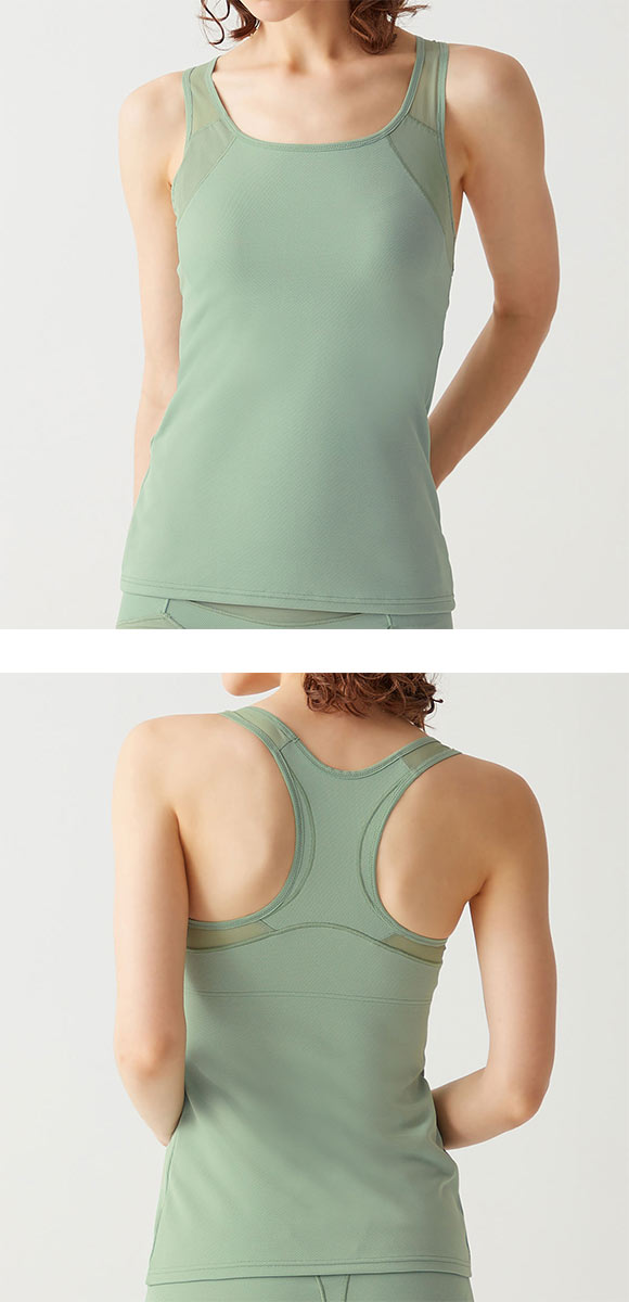 グンゼ GUNZE トゥシェ Tuche ACTIBALANCE 寄せろ！肩甲骨 カップ付タンクトップ レディース インナー ノンワイヤー