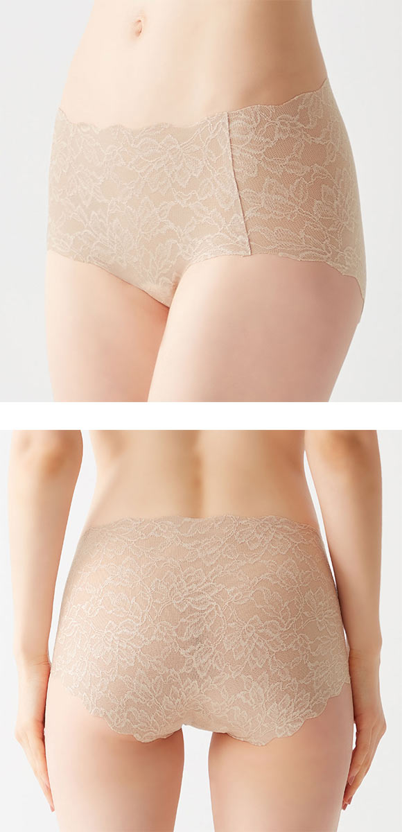 グンゼ GUNZE キレイラボ KIREILABO レギュラーショーツ 完全無縫製 総レース 単品