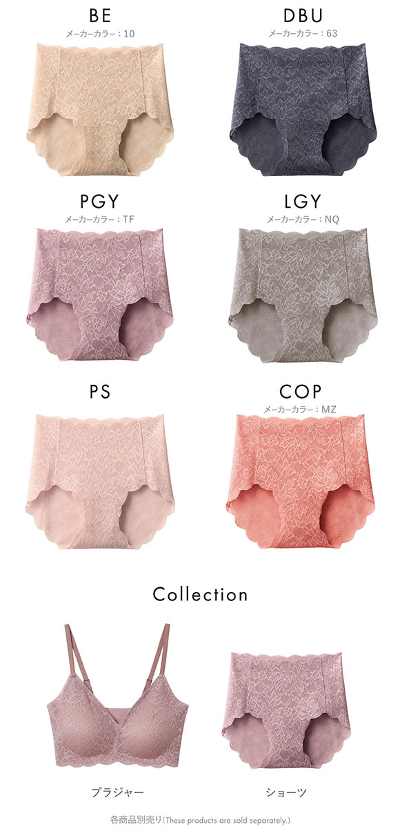 グンゼ GUNZE キレイラボ KIREILABO レギュラーショーツ 日本製 完全無縫製 総レース 単品