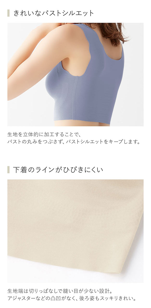 グンゼ GUNZE キレイラボ KIREILABO フィッテ Fitte オーガニックコットン混 ハーフトップ ノンワイヤー ブラジャー 単品