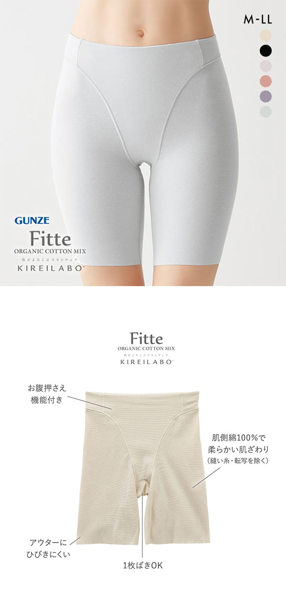 グンゼ GUNZE キレイラボ KIREILABO フィッテ Fitte ロングガードル レディース 補正下着 肌側オーガニックコットン