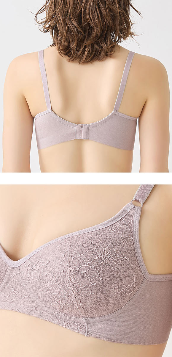 グンゼ KIREILABO Fitte 肌側綿100％ ノンワイヤー ブラジャー レディース キレイラボ GUNZE ワイヤレスブラ