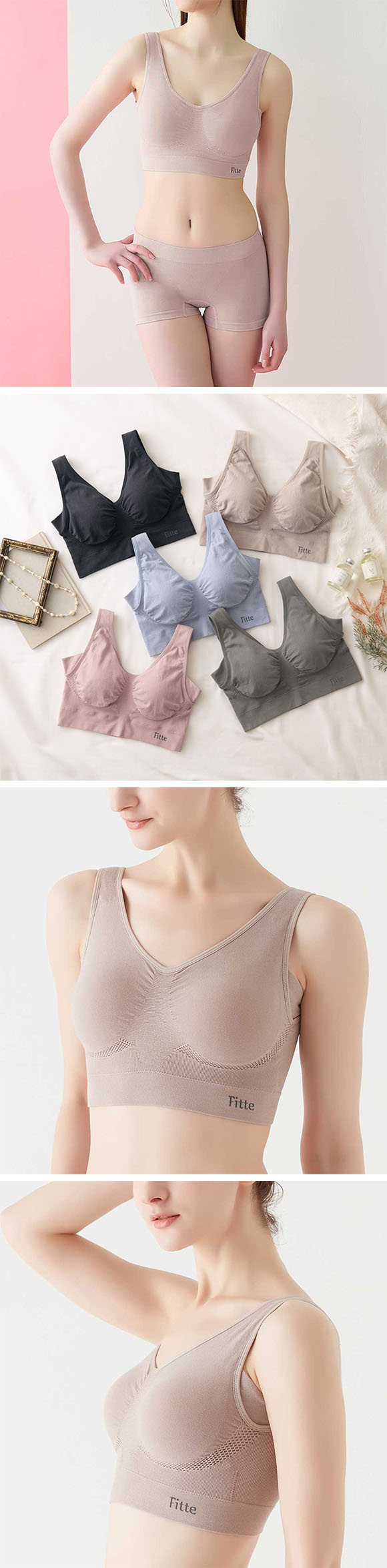 グンゼ キレイラボ Fitte マルチブラ ノンワイヤー ブラジャー レディース ハーフトップ GUNZE KIREILABO フィッテ 大きいサイズ