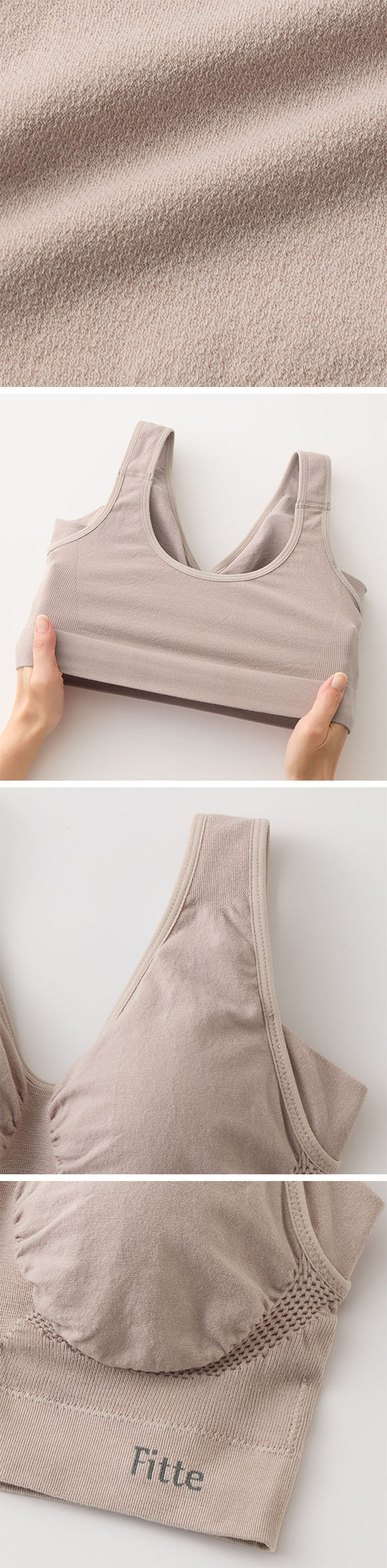 グンゼ キレイラボ Fitte マルチブラ ノンワイヤー ブラジャー レディース ハーフトップ GUNZE KIREILABO フィッテ 大きいサイズ