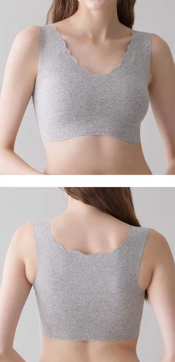 グンゼ GUNZE キレイラボ KIREILABO 完全無縫製 うるおい保湿 綿混 ハーフトップ レディース ノンワイヤー 単品