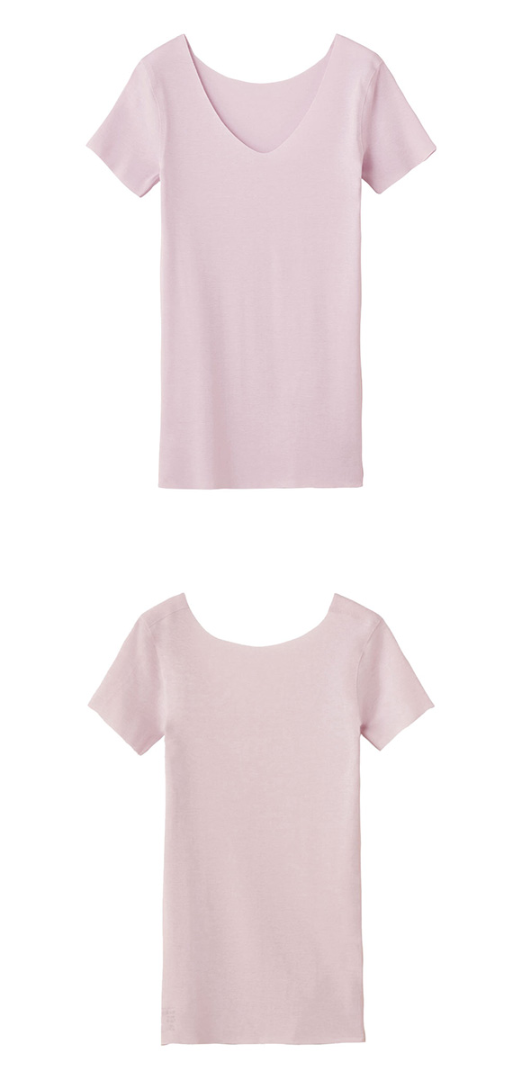 グンゼ GUNZE キレイラボ KIREILABO 完全無縫製COOL さらさら強撚綿 2分袖 Tシャツ インナー