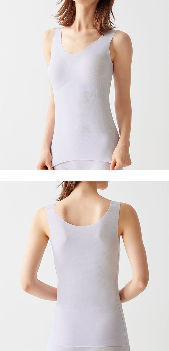 グンゼ GUNZE キレイラボ KIREILABO 完全無縫製COOL タンクトップ カップ付き さわやかメッシュ