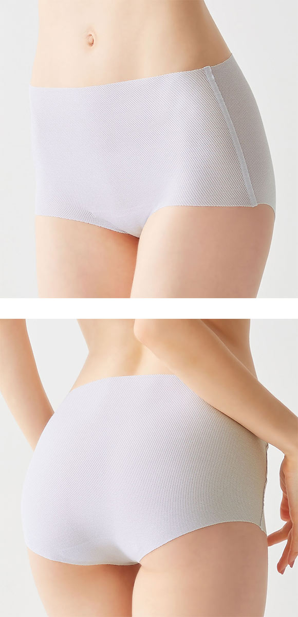 グンゼ GUNZE キレイラボ KIREILABO 完全無縫製 COOL ショーツ スタンダード 深め ハイウエスト 単品 メッシュ 涼感素材