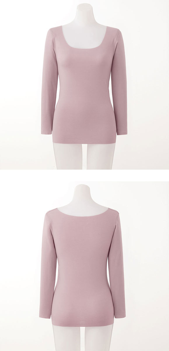 グンゼ GUNZE キレイラボ KIREILABO 吸湿発熱 8分袖 シャツ レディース インナー 完全無縫製 薄手 シームレス 日本製