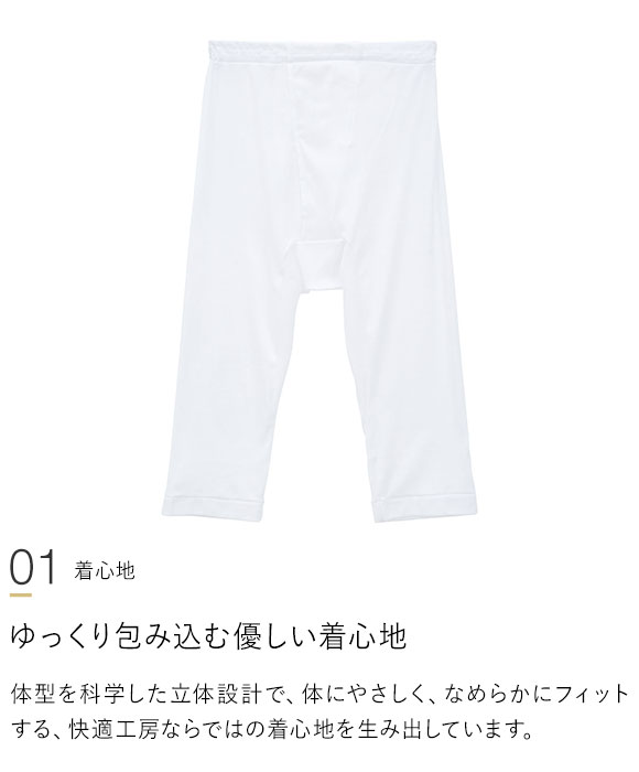 グンゼ GUNZE 快適工房 半ズボン下 メンズ ボトムス インナー 前あき 4L 抗菌防臭 日本製 綿100％