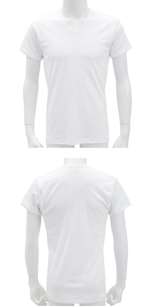 グンゼ GUNZE 快適工房 半袖 U首 Tシャツ インナー メンズ 綿100％ Uネック 日本製 抗菌防臭