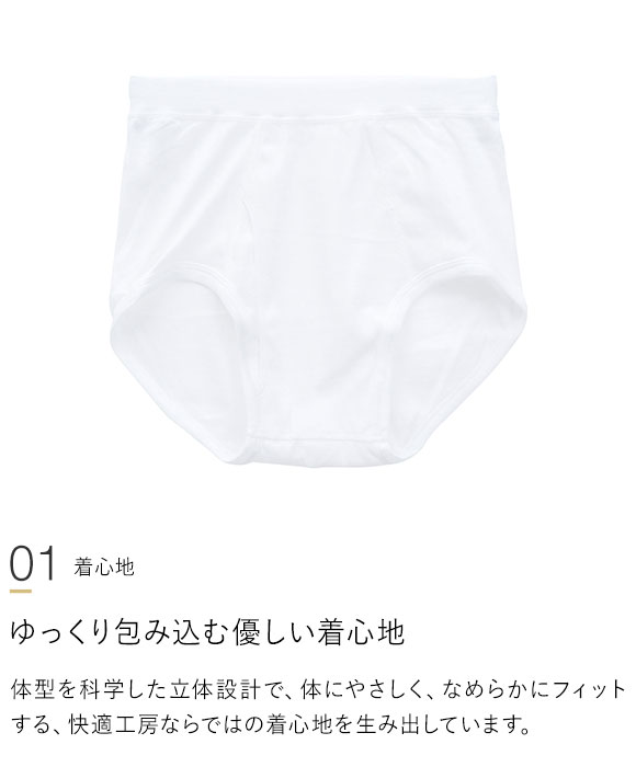 グンゼ GUNZE 快適工房 スパンブリーフ メンズ 前あき 綿100％ 抗菌防臭 日本製
