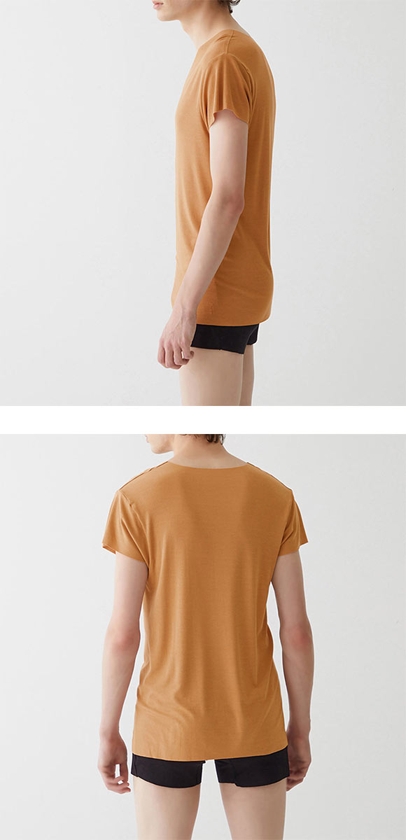 グンゼ GUNZE アドバンスレーベル ADVANCE LABEL Uネック 半袖 シャツ メンズ カットオフ 持続消臭