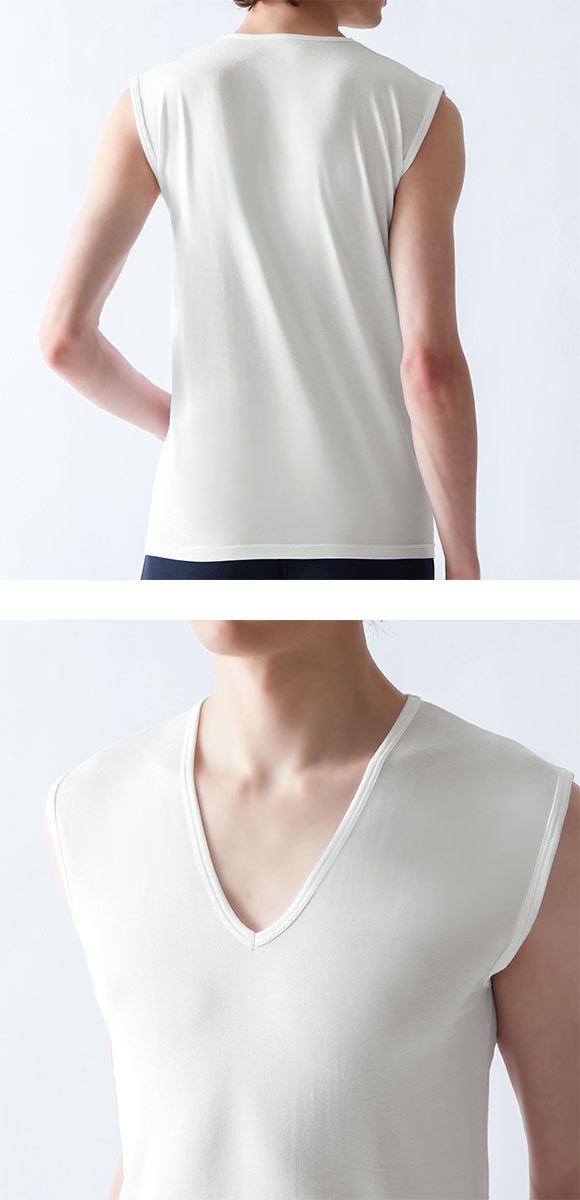 グンゼ GUNZE アセドロン Vネック スリーブレス シャツ ノースリーブ インナー メンズ