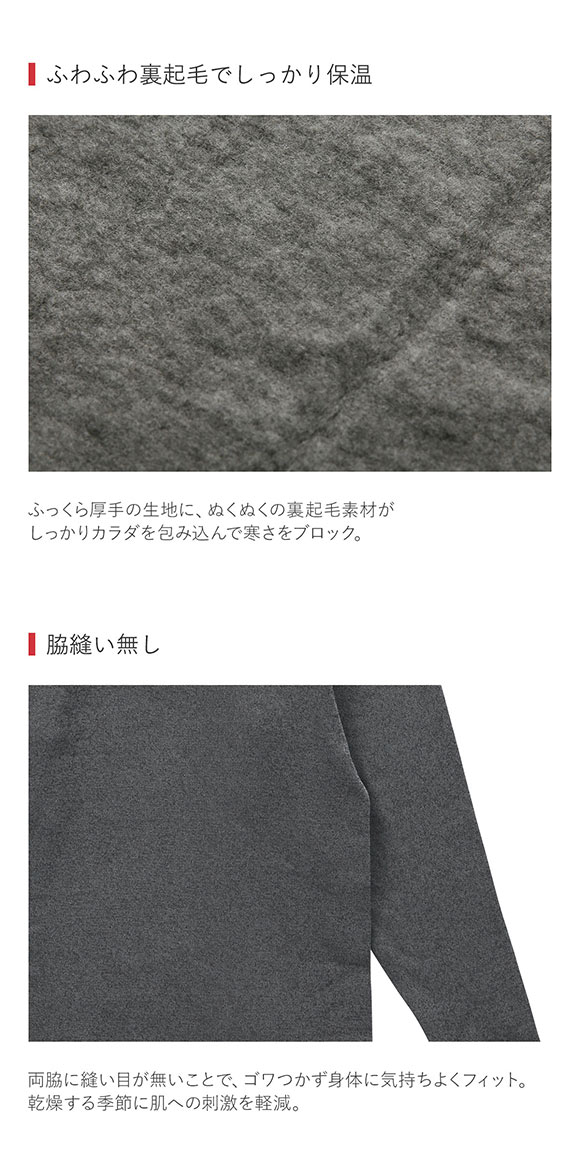 グンゼ GUNZE ホットマジック HOTMAGIC 5枚分の暖かさ クルーネック ロングスリーブ シャツ メンズ インナー