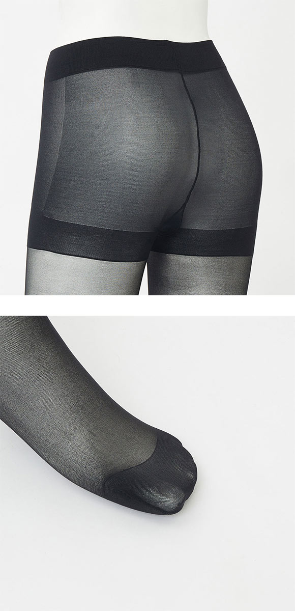 グンゼ GUNZE サブリナ SABRINA ブラック 引き締めて美しい黒 伝線しにくい 着圧 ストッキング レディース 足首13hPa