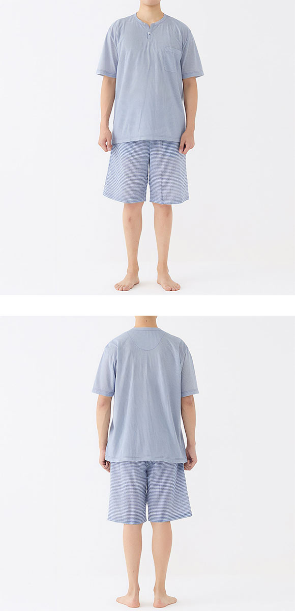 グンゼ アセドロン パジャマ 半袖Tシャツ 5分丈パンツセット メンズ GUNZE