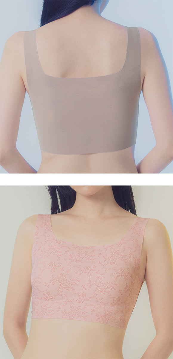 グンゼ アントゥシェ ハーフトップ ガールズインナー ノンワイヤー ブラジャー GUNZE unTuche