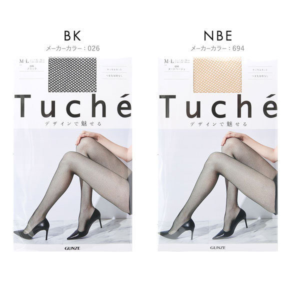 グンゼ トゥシェ デザインで魅せる ラッセルネット ストッキング パンスト GUNZE Tuche