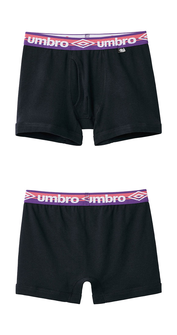 アンブロ UMBRO 2P ボクサーパンツ 2枚組 メンズ ソリッド 前あき 綿100％