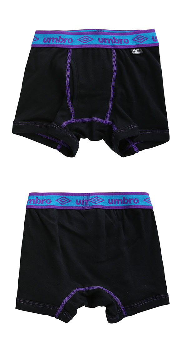 アンブロ UMBRO キッズ ジュニア ボクサーパンツ 2枚セット ボーイズ 男の子 前あき 綿100％