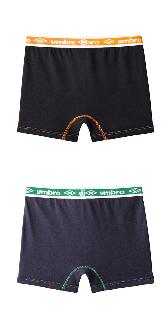 アンブロ UMBRO 2P キッズ ジュニア 男の子 男児 ボクサーパンツ 2枚組 前あき 130-170