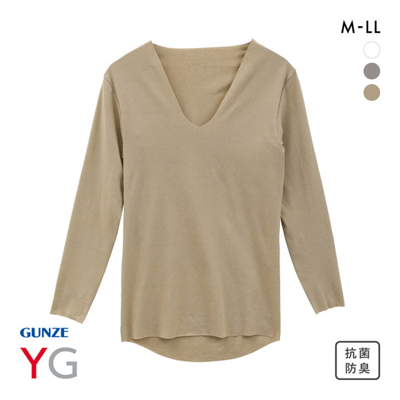グンゼ ワイジー Vネック ロングスリーブシャツ GUNZE YG