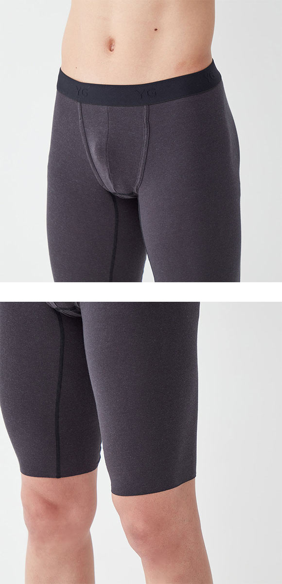 グンゼ YG NextRA+ カットオフ ロングボクサー メンズ 天然発熱 ボトムス インナー 前あき GUNZE ワイジー ネクストラ