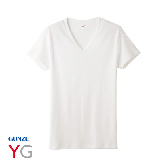 グンゼ GUNZE ワイジー YG コットン100％ Vネック Tシャツ メンズ 定番 ベーシック オールシーズン