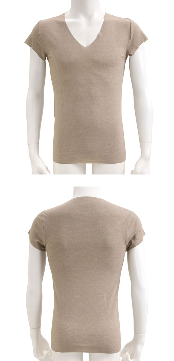 グンゼ GUNZE ワイジー YG カットオフ CUT OFF クールタイプ 脇パッド付 VネックTシャツ 短袖 深Vネック COOL