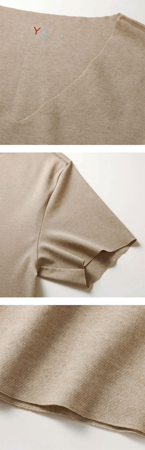 グンゼ YG カットオフ VネックTシャツ クールタイプ メンズ インナー COOL GUNZE ワイジー CUT OFF 大きいサイズ