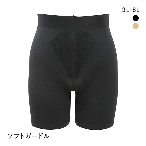 フリーフィット Free Fit ガードル ショート ゆったりソフトガードル 3分丈 3L-8L 大きいサイズ 日本製