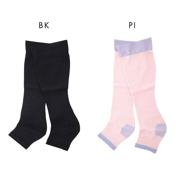 フリーフィット Free Fit おやすみ ソックス 靴下 ルームソックス ハイソックス 着圧 オープントゥ 大きいサイズ 3L-4L 5L-6L 7L-8L 日本製 制菌