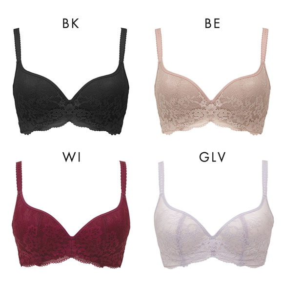 ルシアン LECIEN 肌フィット ブラジャ－ 楽ワイヤー 肌にとけこむフィット感 超ソフトワイヤー モールドブラ