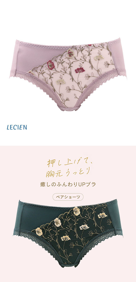 ルシアン LECIEN ふんわりUPブラ ペアショーツ ショーツ スタンダード M L LL 単品