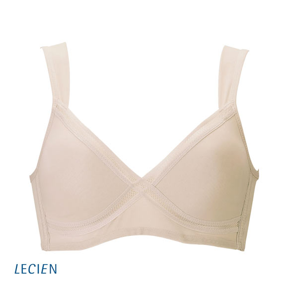 ルシアン LECIEN グッドチョイス GOOD CHOICE ハーフトップ ブラジャー M L LL カップ裏メッシュ ワイヤレスブラ 夏 単品