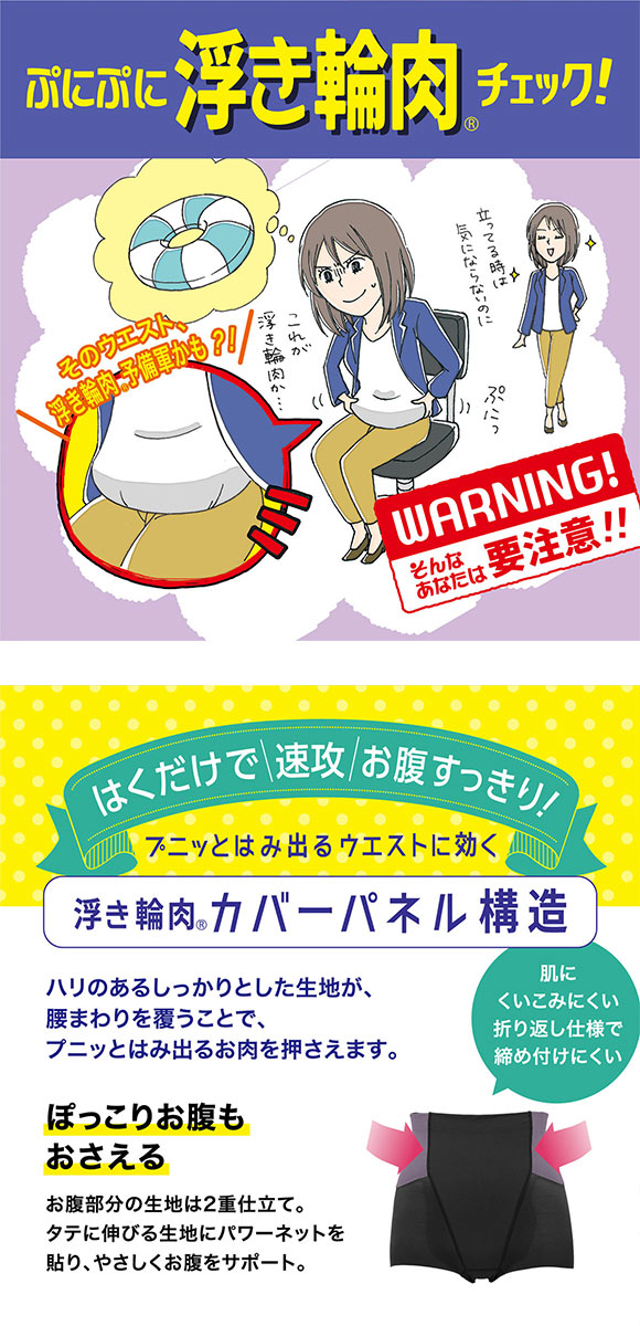 ルシアン LECIEN はいて実感 下半身のお悩み解決 浮き輪肉撃退 パンツ ガードル ショート丈 M･L･LL 補正下着 ソフト