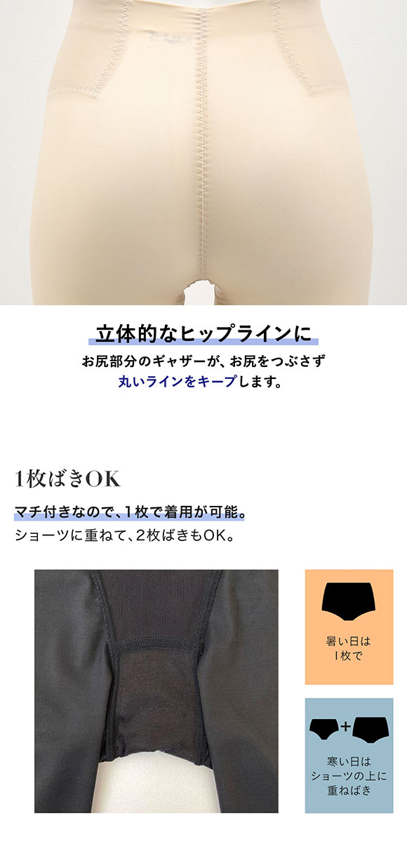 ルシアン LECIEN はいて実感 下半身のお悩み解決 浮き輪肉撃退 ガードル パンツ3L ロング丈 補正下着 ソフト