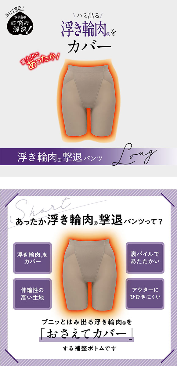 ルシアン あたたか はいて実感 下半身のお悩み解決 浮き輪肉撃退 ガードル パンツ M･L･LL ロング丈 補正下着 ソフト LECIEN