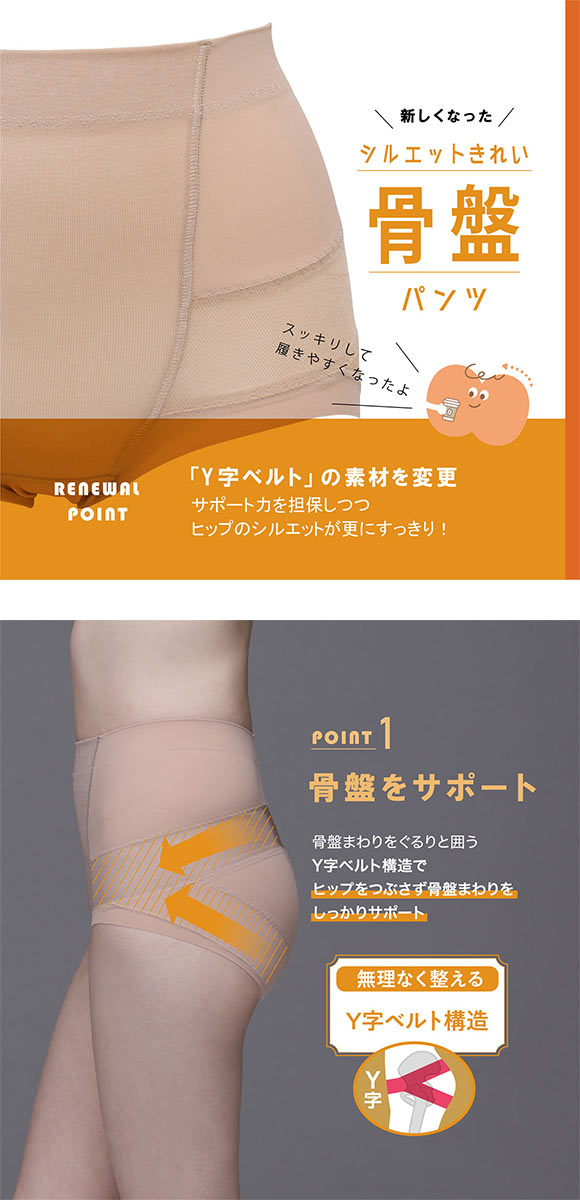 ルシアン はいて実感 下半身のお悩み解決 骨盤パンツ ガードル ショート 補正下着 ソフト 骨盤サポート M･L･LL LECIEN