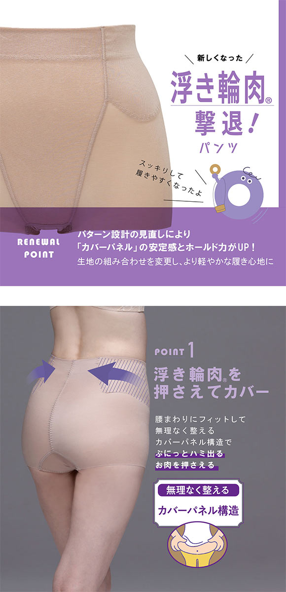 ルシアン はいて実感 下半身のお悩み解決 浮き輪肉撃退 パンツ ガードル ショート丈 M･L･LL 補正下着 ソフト LECIEN